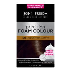John Frieda Precision Foam Colour - Farbe: 5N Medium Natural Brown - Mittleres Braun - Permanente Coloration in Schaumform - Perfekte, gleichmäßige Abdeckung - Für 1 Anwendung von John Frieda