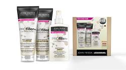 John Frieda Profiller+ Vorteils-Set - Inhalt: Shampoo, 250ml + Conditioner, 250ml + Kräftigendes Spray, 150ml - Für feines Haar - Mit Biotin & Hyaluronsäure von John Frieda