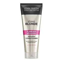 John Frieda Sheer Blonde Flawless Recovery Repairing Conditioner mit Seidenprotein für trockenes und geschädigtes blondes Haar, 250 ml von John Frieda