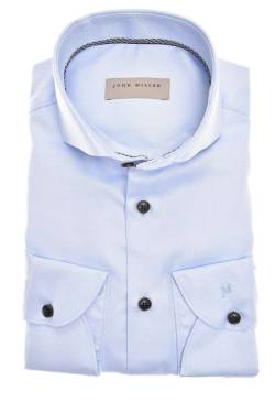 John Miller Slim Fit Hemd extra langer Arm hellblau von John Miller