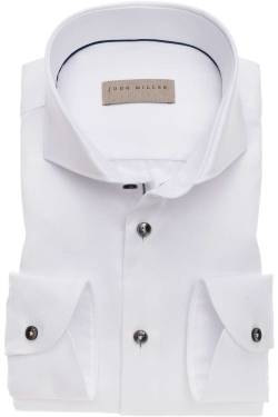 John Miller Slim Fit Hemd weiss, Einfarbig von John Miller