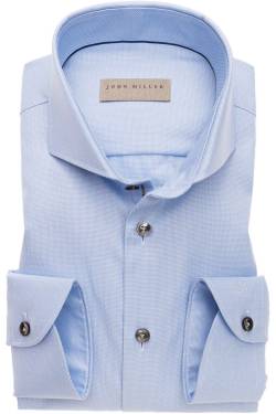 John Miller Tailored Fit Hemd blau, Einfarbig von John Miller