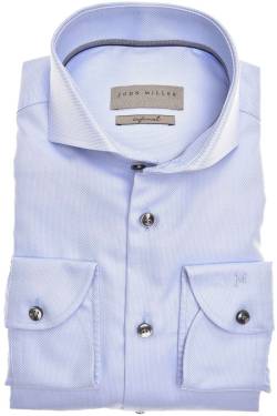 John Miller Tailored Fit Hemd hellblau, Einfarbig von John Miller