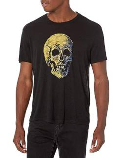 John Varvatos Herren Painted Skull Tee, Schwarz, Klein von John Varvatos