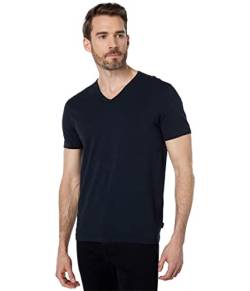 John Varvatos Star USA Herren Short Sleeve SLUB V-Neck with Cut RAW Edge T-Shirt, schwarz, XX-Large von John Varvatos