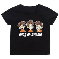 A4 Shirt Children's T Shirts Kids Merch Vlad A4 Print Casual Girl Clothing Boy Graphic Black S.jpg.jpg Black S von Johniel
