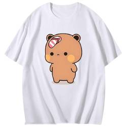 Cute Dudu was Threw Flip T-Shirts Flops by Bubu Since He Teases Bubu Graphic Shirt Kawaii Panda Bear Women Men White L.jpg.jpg White S von Johniel