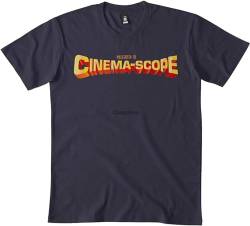 DMNTeestore CinemaScope T-Shirt für Herren T-Shirt für Damen DMN Schwarz, marineblau, 3XL von Johniel
