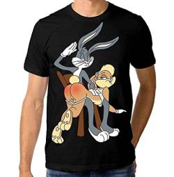 Johniel Bugs Bunny und Lola Slap T-Shirt für Herren, Schwarz , 3XL von Johniel