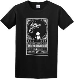 Johniel Herren T-Shirt Nina Simone Soul Jazz Blues R&B Rights Activist Baumwolle, Schwarz , XL von Johniel