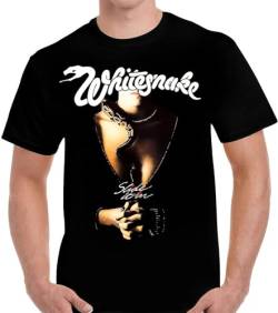 Johniel Whitesnake Herren T-Shirt Slide It in V1, Schwarz, Größe S-5XL, Schwarz , XXL von Johniel