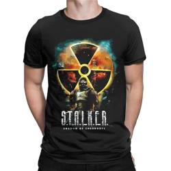 Men T-Shirt Stalker-Shadow-of-Chernobyl-1 Vintage Pure Cotton Tees Short Sleeve T Shirt Crew Neck Black 3XL.jpg.jpg Black XL von Johniel