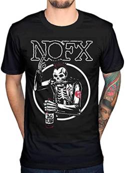 NOFX Old Skull T-Shirt Punk Rock Metal Band Merch Fat Mike Eric Melvin, Schwarz , M von Johniel