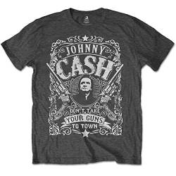 Johnny Cash Herren Don't Take Your Guns to Town T-Shirt, Schwarz, Large von Johnny Cash