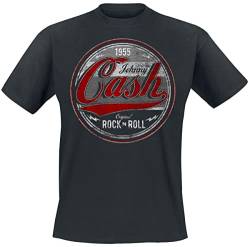 Johnny Cash Original Rock n Roll Red/Grey Männer T-Shirt schwarz 3XL von Johnny Cash