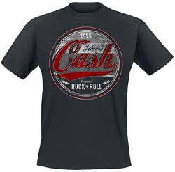 Johnny Cash Original Rock n Roll Red/Grey Männer T-Shirt schwarz L von Johnny Cash