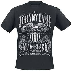 Johnny Cash Outlaw Music Männer T-Shirt schwarz 4XL 100% Baumwolle Band-Merch, Bands von Johnny Cash