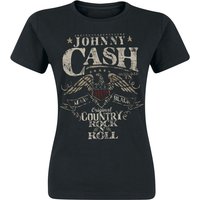Johnny Cash - Rockabilly T-Shirt - Rock 'n' Roll - S - für Damen - Größe S - schwarz  - Lizenziertes Merchandise! von Johnny Cash