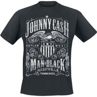 Johnny Cash T-Shirt - Outlaw Music - M bis 5XL - für Männer - Größe 3XL - schwarz  - Lizenziertes Merchandise! von Johnny Cash