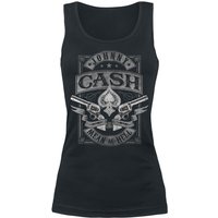 Johnny Cash Top - Mean As Hell - L bis XXL - für Damen - Größe XL - schwarz  - Lizenziertes Merchandise! von Johnny Cash