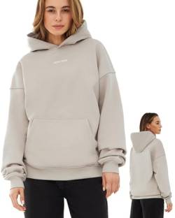 Johnny Urban Hoodie Herren & Damen Oversize Beige - Cody - Basic Kapuzenpullover mit Oversized Fit - Pullover Sweatshirt mit Kapuze & Schwerem Stoff - Einfarbig von Johnny Urban