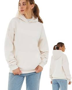 Johnny Urban Hoodie Herren & Damen Oversize Off White - Cody - Basic Kapuzenpullover mit Oversized Fit - Pullover Sweatshirt mit Kapuze & Schwerem Stoff - Einfarbig von Johnny Urban