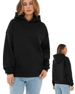 Johnny Urban Hoodie Herren & Damen Oversize Schwarz - Cody - Basic Kapuzenpullover mit Oversized Fit - Pullover Sweatshirt mit Kapuze & Schwerem Stoff - Einfarbig von Johnny Urban