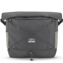 Johnny Urban Messenger Bag Herren Damen Grau - Dylan - Rolltop Schultertasche mit abnehmbaren Schultergurt - Zubehör für Travel Outdoor Camping Rucksack - Viele Taschen & Fächer von Johnny Urban