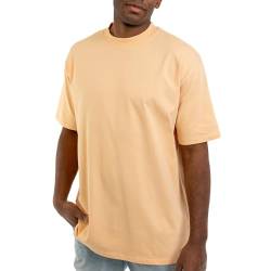 Johnny Urban Oversized Tshirt Herren & Damen Orange - Sammy - Heavy Basic Kurzarm T-Shirt Oversize - Enganliegender Kragen - Unisex - 100% Baumwolle - Einfarbig von Johnny Urban