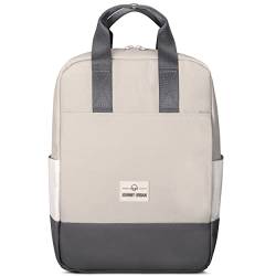 Johnny Urban Rucksack Damen Elegant Beige Grau - Jona Medium - Moderner Laptop Tagesrucksack Klein für Uni City Schule - Cityrucksack Tasche mit Laptopfach - Wasserabweisend von Johnny Urban