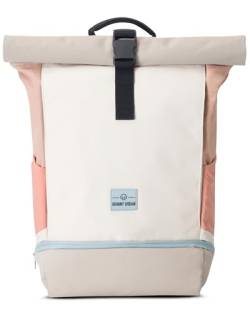 Johnny Urban Rucksack Damen & Herren Beige Rosa - Allen Medium - Rolltop Mit Laptopfach für Uni Fahrrad Business - 15L - Nachhaltig - Wasserabweisend von Johnny Urban