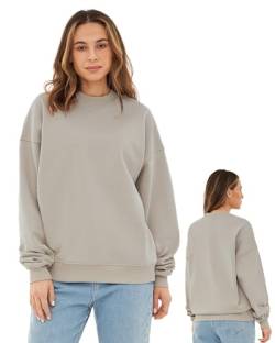 Johnny Urban Sweatshirt Herren & Damen Oversized Beige - Carter - Heavy Basic Pullover - Crewneck in Oversize Fit - Enganliegender Kragen - Unisex - Schwerer Stoff von Johnny Urban