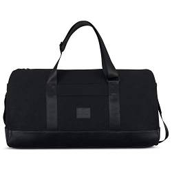 Johnny Urban Weekender Damen & Herren Schwarz - Paul - Reisetasche Groß aus Canvas für Kurztrips & Sport - 41L - Wasserabweisend von Johnny Urban