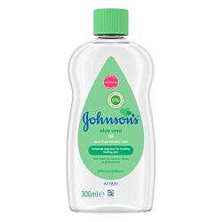 Johnson's Aloe Vera Babyöl, 300 ml, hinterlässt die Haut weich und geschmeidig, ideal für empfindliche Haut von Johnson's Baby