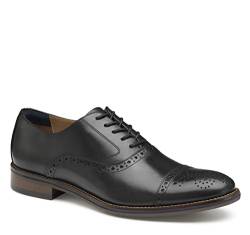 Johnston & Murphy Herren Conard 2.0 Cap Toe Shoe,Herren Anzugschuhe, Anzugschuhe für Männer, reiche italienische Lederschuhe, Herren-Arbeitsschuhe, Schwarze Vollmaserung, 42.5 EU von Johnston & Murphy