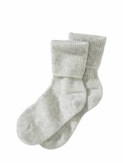 Mey & Edlich Damen Socken Alpenglühen-Kaschmirsocke grau von Johnstons of Elgin