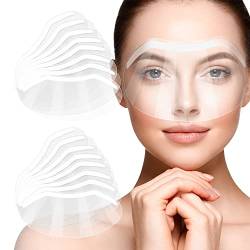 Friseur Transparent Gesichtsschutz Klar Gesicht Visier für Permanent Make-up Wimpernverlängerung Augenchirurgie Post Care Protector 50 Stück von Johotone