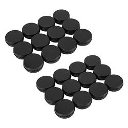 24 x 28 ml schwarze Aluminium-Blechdosen mit rundem Schraubdeckel, leere Metall-Aufbewahrungsdosen von Jojomino
