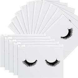 Jojomino 100 StüCk Wimpern-Nachsorgetaschen Wimpern-Make-Up- Leere Wimpern-Kosmetiktasche -Make-Up- Kulturbeutel Weiß von Jojomino