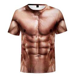 Tshirt Rundhals Baumwolle Herren - Sportbekleidung Regular Fit Lässiges T-Shirt Strassenmode Sport Tops Rundhals Casual Tops T-Shirt für Männer Unisex von JokeLomple