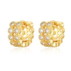 Jokmeo Gold Hoop Earrings Frauen, 14K Gold plattiert leichte Huggie Ohrringe für Frauen Mädchen, hypoallergene Valentinstag Geschenke für Frauen von Jokmeo