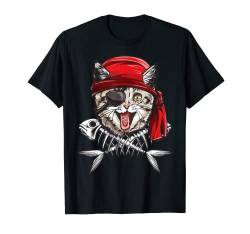 Cat Pirate Boys Men Jolly Roger Flag Skull And Crossbones T-Shirt von Jolly Roger Pirate Clothing