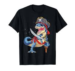 Dinosaur T rex Pirate Jolly Roger Halloween Funny Boys Men T-Shirt von Jolly Roger Pirate Clothing