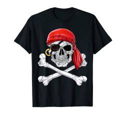 Jolly Roger Flagge Totenkopf & gekreuzte Knochen T-Shirt Piraten Shirts T-Shirt von Jolly Roger Pirate Clothing