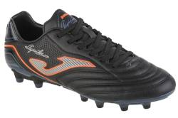 Joma Aguila 2401 FG AGUS2401FG, Herren, Fußballschuhe, Black/Silver/Orange, 42.5 EU von Joma