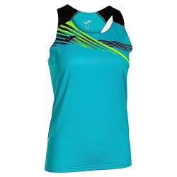 Joma Damen Elite X Tank Top T-Shirt, Fluor Türkis/Schwarz, X-Large von Joma