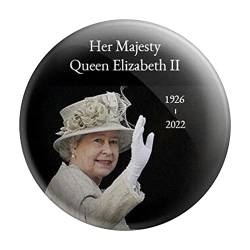 Elizabeth Queen II Memorial Badge In Our Memory Forever 1926-2022 Schwarze Abzeichen Trauerbedarf Queen Elizabeth II Gedenkbrosche Anstecknadeln Gedenkdekoration Geschenk Souvenir Anstecknadel Metall von Jomewory
