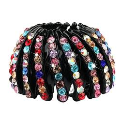 Jomewory Vogelnest mit Strass – Haarspangen, ausziehbar, Vogelnest, buntes Haar-Accessoire, Fashion Bun Makers Donut Bun Maker für Frauen Mädchen von Jomewory