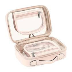 Klare Make-up-Taschen – Kulturbeutel – Reise-Organizer, transparent, tragbare Kosmetiktasche für Shampoo, Damen, Toilettenartikel, Jomewory, Farbe: Lotus, 1 von Jomewory