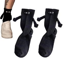 Magnetische Paar-lustige Socken - mittlere Röhre süße Socken, lustige magnetische Saug 3D Puppen Paar Socken, handhaltende Socken, Cartoon Show Off Socken für Damen und Herren von Jomewory
